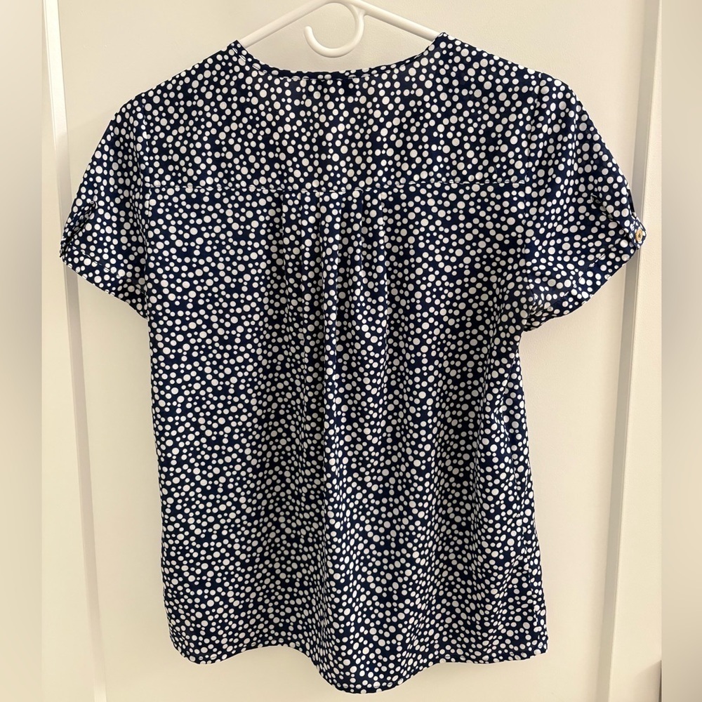 Short Sleeve The Limited Blue and White Blouse Size Extra Small - Picture 6 of 9